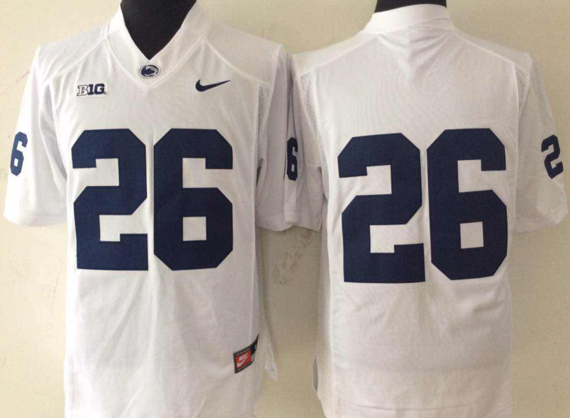 NCAA Men Penn State Nittany Lions #26 White->ncaa teams->NCAA Jersey